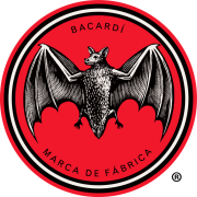 Logo der Marke Barcadi samt Schriftzug darunter